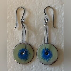 Handmade Enameled Earrings